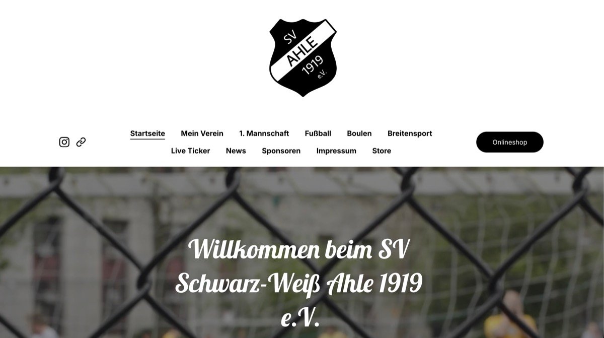 SV SW Ahle Website Preview